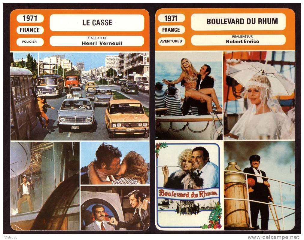 10 fiches cinéma (10 scans) : filmographie de  1967 à 71, avec  A. DELON, J. FONDA, J-P. BELMONDO, P. MEURISSE...