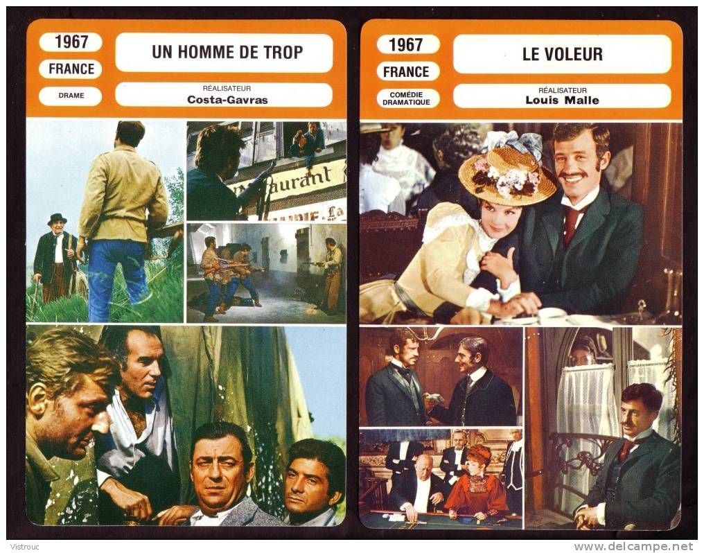 10 fiches cinéma (10 scans) : filmographie de  1964 à 67, avec  U. ANDRESS,J. ROCHEFORT, J-P. BELMONDO, S.LOREN...