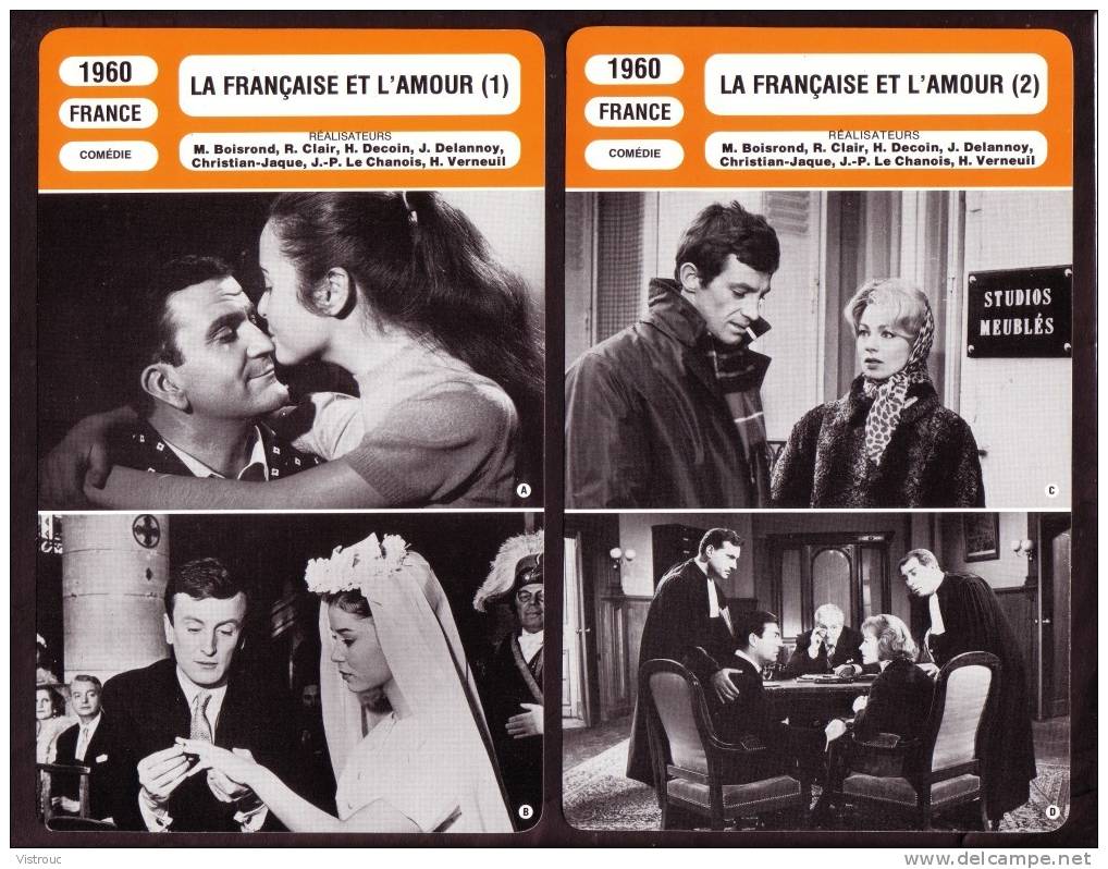 10 fiches cinéma (10 scans) : filmographie de  1958 à 60, avec  P. PETIT, CH. HESTON, J-P. BELMONDO, B. BARDOT,...etc...