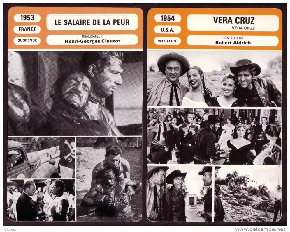 10 Fiches Cinéma (10 Scans) : Filmographie De  1946 à 57, Avec  CH. CHAPLIN, G. COOPER, J. MOREAU, G. PHILIPPE... - Autres & Non Classés
