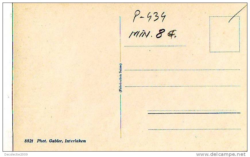 P433 Switzerland Gsteig Bei Interlaken Not Used 1936 Good Shape - Gsteig Bei Gstaad