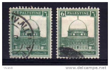 Palestine - 1927 - 6 Milliemes Definitives (Both Shades) - Used - Palestine