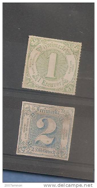 GERMANY - OLD STATES 2 STAMPS , ONE IMPERF SECOND ROULETED MINT - Hanovre