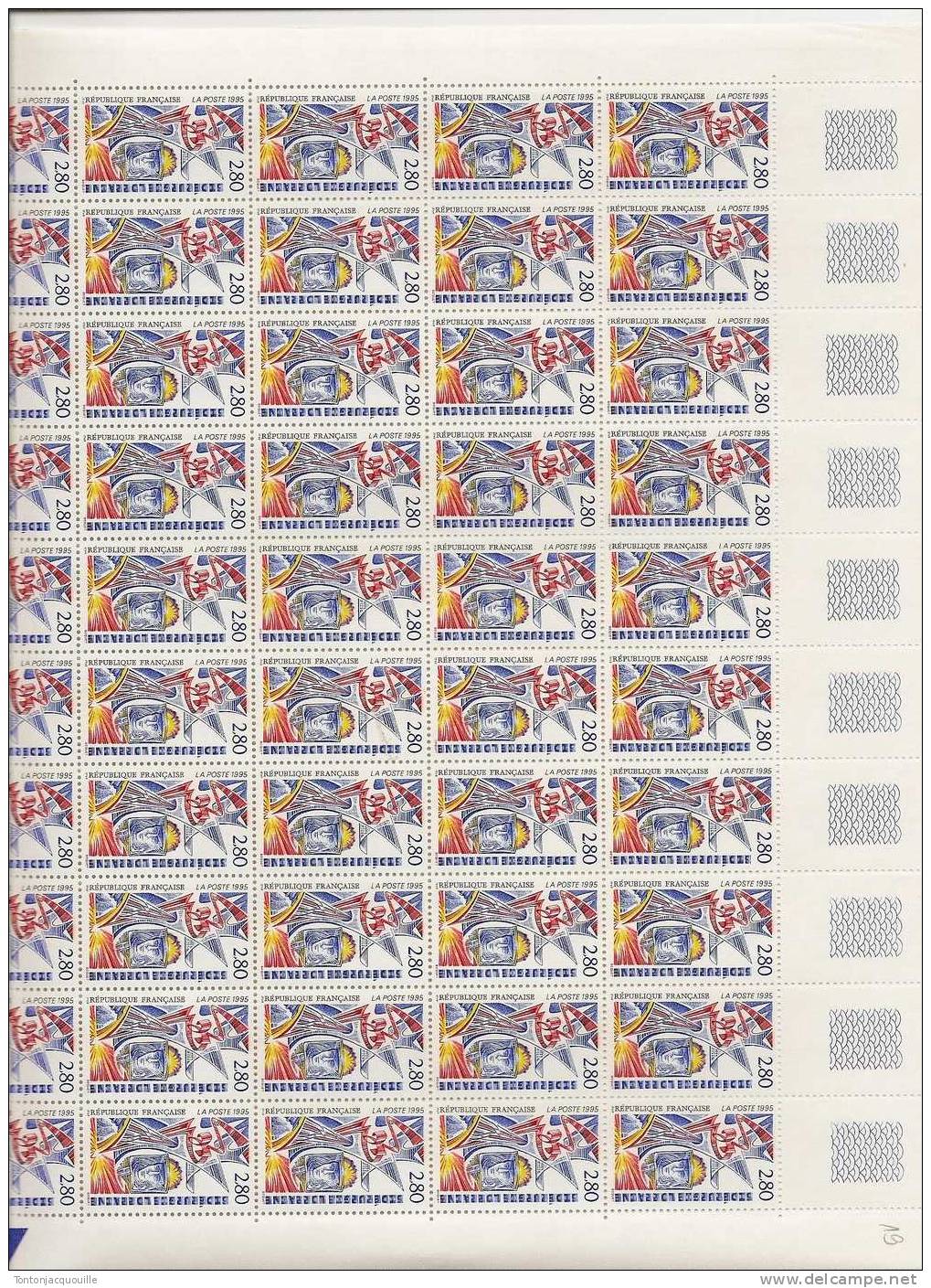 LA SIDERURGIE LORRAINE   ++  FEUILLE DE 50 TIMBRES - Volledige Vellen