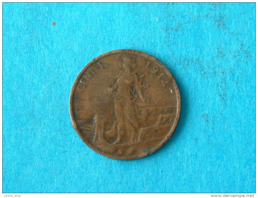 1914 R - 1 CENT / KM 40 ( For Grade, Please See Photo ) !! - 1900-1946 : Victor Emmanuel III & Umberto II