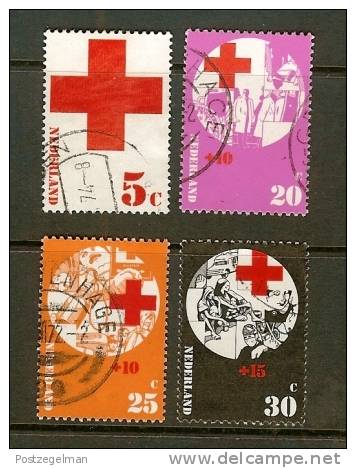 NED 1972 Serie Rode Kruis Gebruikt 1015-1019 4 Values Only, Thus Not Complete - Used Stamps