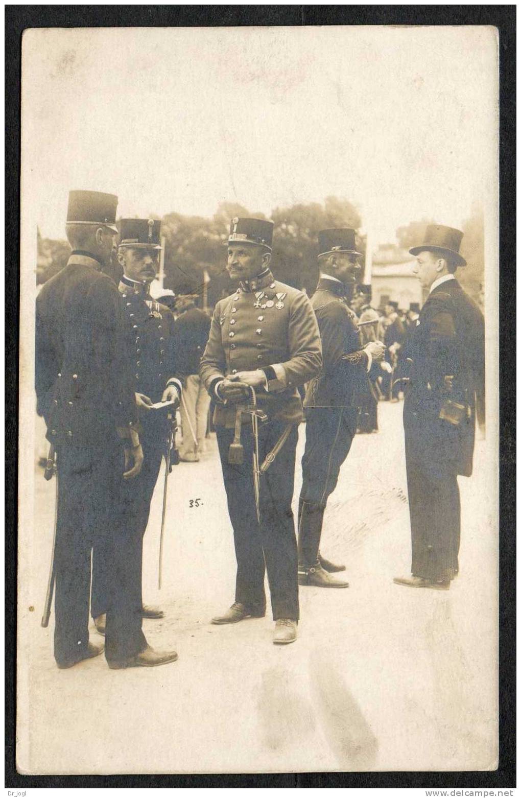 AU48) Wien / Vienna - Military Officers - 1921 - Real Photo Postcard - See Close-up Scans - Autres & Non Classés