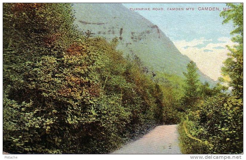 Camdem Maine - Turnpike Road - Traveled In 1909 - 2 Scans - Other & Unclassified