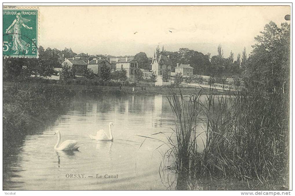 Cp , 14 , ORSAY , Le Canal , Voyagée - Orsay