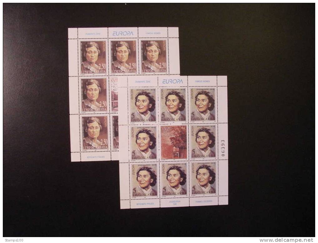 YUGOSLAVIA, JOEGOSLAVIE 1996 FAMOUS WOMEN 2777/78 CEPT MNH **   (1043200-500/015) - 1996