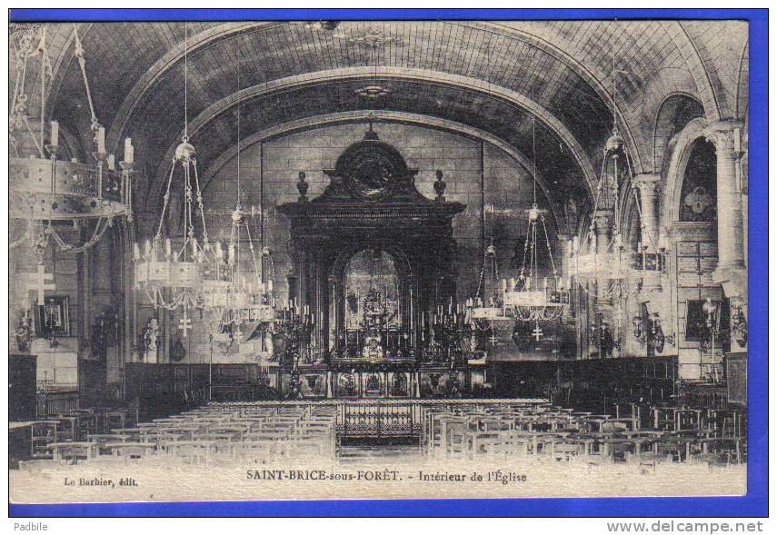 Carte Postale 95. Saint-Brice-sous-Forêt  Intérieur De L'église Trés Beau Plan - Saint-Brice-sous-Forêt