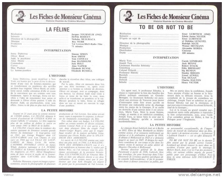 10 fiches cinéma (10 scans) : filmographie de  1942 et 1943, avec  F.GRAVEY, I. BERGMAN, M. PRESLE,..