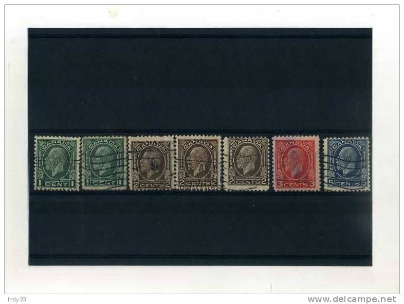 - CANADA . SUITE DE TIMBRES DE 1932 - Used Stamps