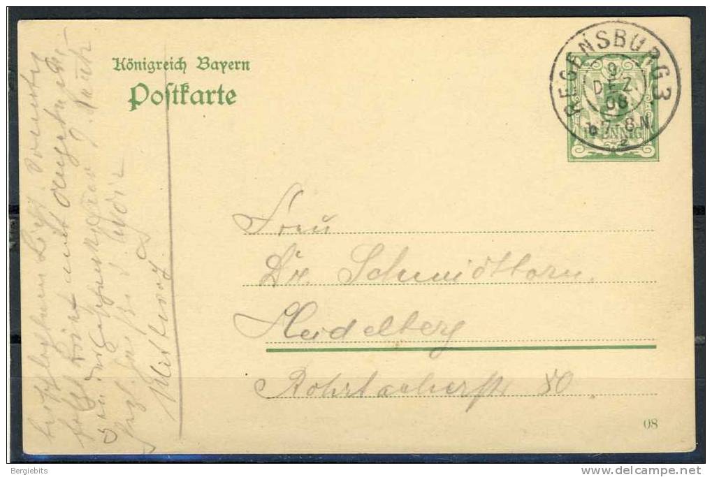 1906 Germany ( Bayern) Postal Stationary Card Sent From Cologne To Regensburg To Heidelberg - Interi Postali