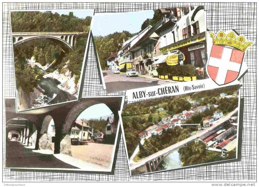 ALBY SUR CHERAN  Haute Savoie 74 : Multivues Village 1972 - Alby-sur-Cheran