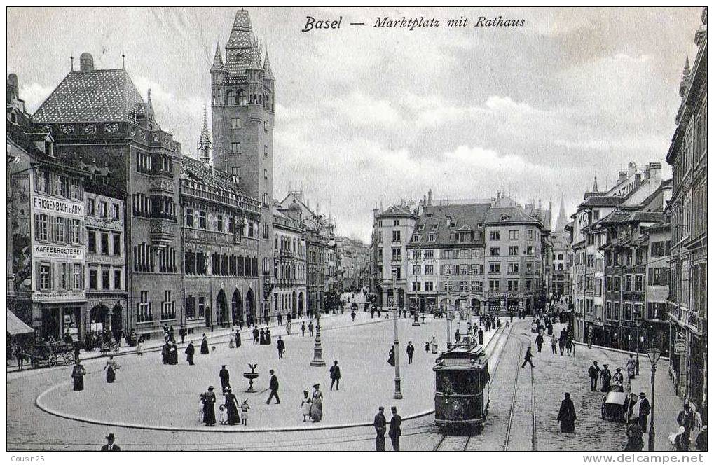 SUISSE - BASEL - MuMarktplatz Mit Rathaus - Edit : R. Felhmann - Bâle