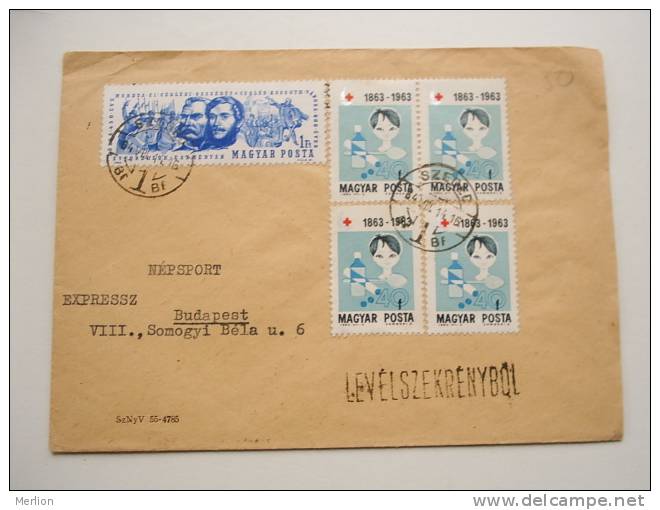 Hungary  Szeged Cover   1963  Red Cross Stamp   VF  J218 - Lettres & Documents