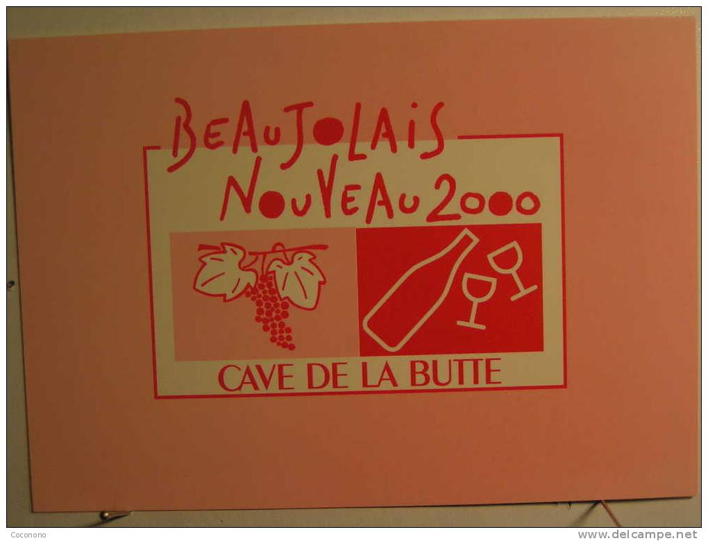 Octeville - Carte Pub - Beaujolais Nouveau 2000 - Cave De La Butte - Octeville