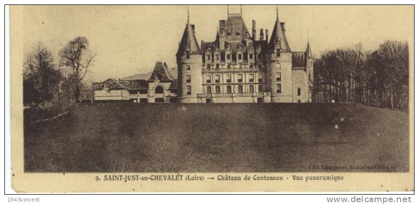 C 4445 - SAINT JUST En CHEVALET-  Chateau - Belle CPA - 1905 - Rare - - Saint Just Saint Rambert