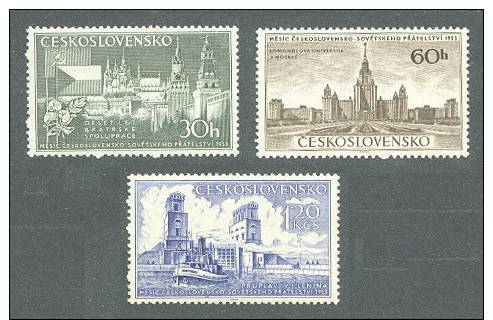 Czechoslovakia 1953 Michel Nr.830-832 - Sonstige & Ohne Zuordnung