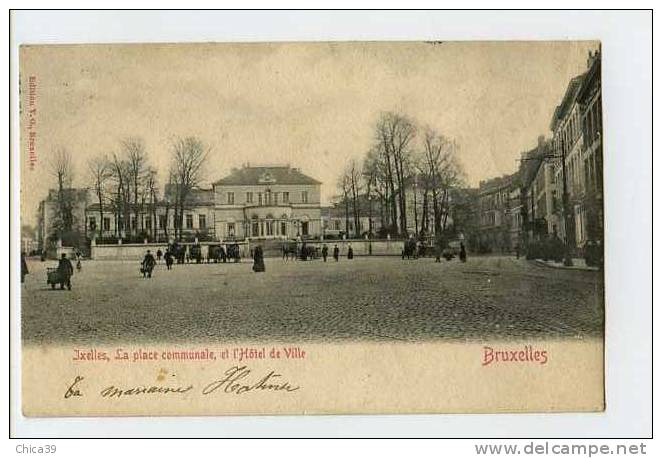 009390  -  IXELLES  -  La Maison Communale Et La Place - Elsene - Ixelles