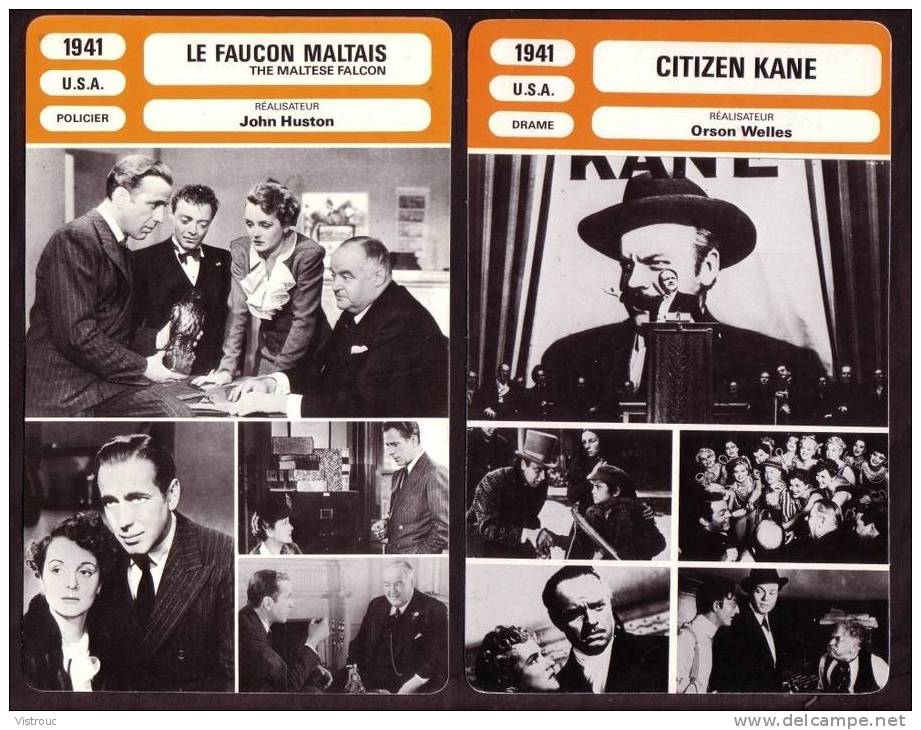 10 Fiches Cinéma (10 Scans) : Filmographie Entre 1941 Et 1942 Avec  H. BOGART, O. WELLS, M. O'HARA.. - Altri & Non Classificati