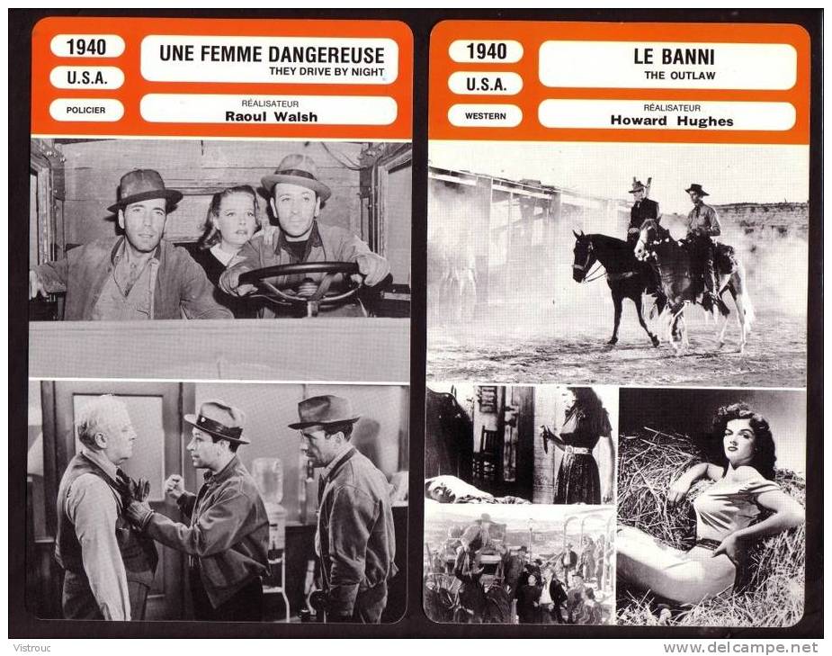 10 Fiches Cinéma (10 Scans) : Filmographie Entre 1940 Et 1941 Avec  H. BOGART, T. POWER, L. JOURDAN.. - Altri & Non Classificati