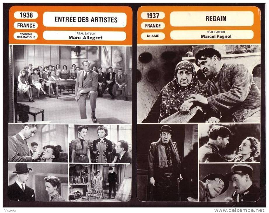 10 Fiches Cinéma (10 Scans) : Filmographie Entre 1937 Et 1940 Avec RAIMU, JOUVET, M. MORGAN,... - Other & Unclassified