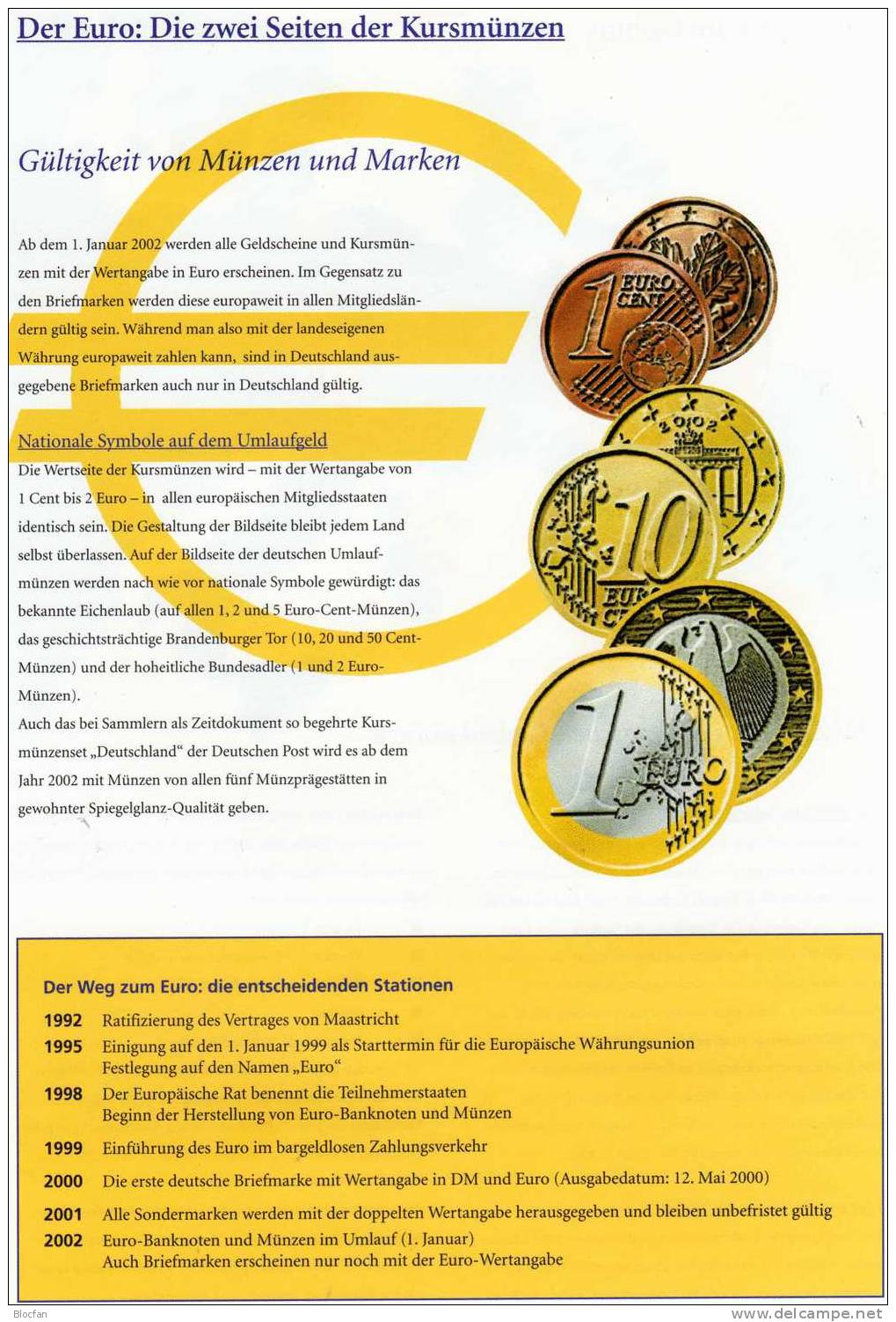 Einführung Der EURO-Währung 2002 BRD 2234 Im 10-KB SST 20€ Deutschland/Europa Hb Hoja Bloc M/s Coin Sheetlet Bf Germany - 2002