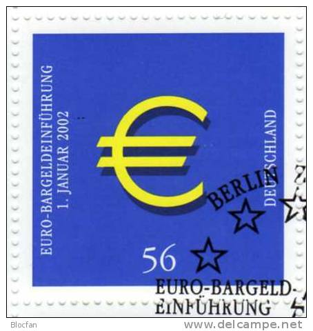 Einführung Der EURO-Währung 2002 BRD 2234 Im 10-KB SST 20€ Deutschland/Europa Hb Hoja Bloc M/s Coin Sheetlet Bf Germany - 2002