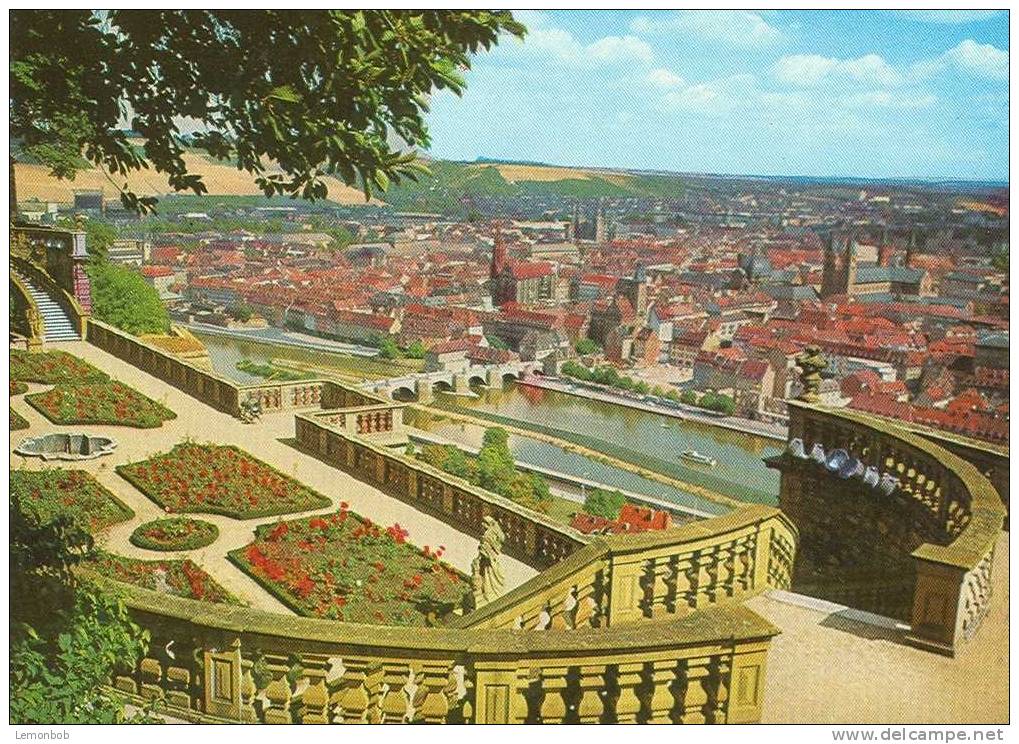 Germany - Deutschland - Wurzburg/Wuerzburg Town And Old Main Bridge Postcard [P781] - Wuerzburg