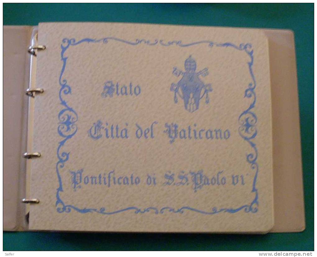 VATICANO - ALBUM TASCHINE PAOLO VI 1963 /1978 - Encuadernaciones Y Hojas