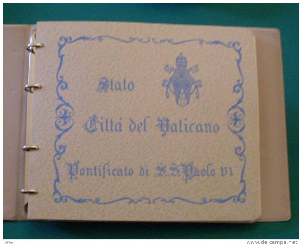 VATICANO - ALBUM TASCHINE PAOLO VI 1963 /1978 - Reliures Et Feuilles