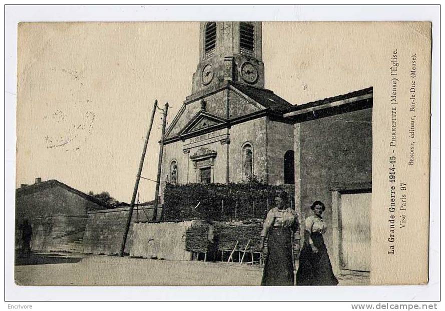 Cpa PIERREFITTE L église - Grande Guerre 1914 15 -ed Benoist - Pierrefitte Sur Aire