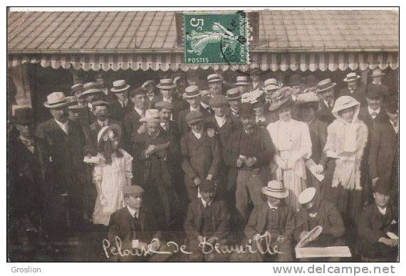 DEAUVILLE PELOUSE CP PHOTO 1908 (BELLE ANIMATION) - Deauville