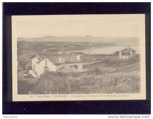 Guéthary Vue Générale & Chapelle De La Madeleine De Bidart édit.? N° 21 Villa Belle Carte - Guethary