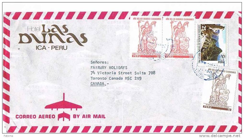 Carta, Aerea, ICA ( Peru) 1980, Cover, Lettre, Letter - Pérou