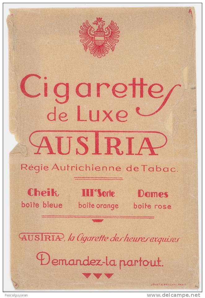 PUBLICITE CIGARETTES DE LUXE AUSTRIA - Autres & Non Classés