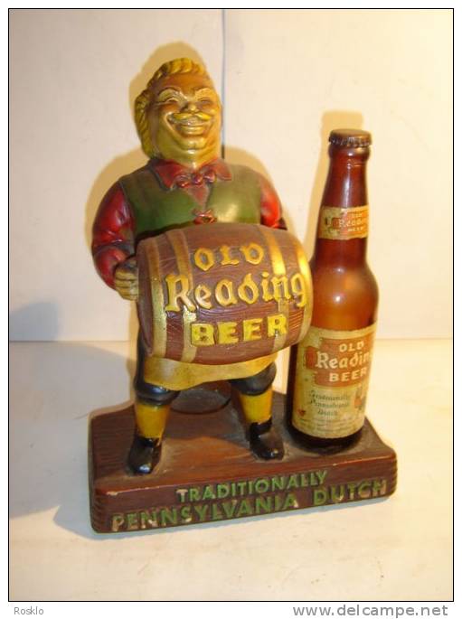 PUBLICITE ANCIENNE / BIERE USA / OLD REEDING BEER TRADITIONALLY PENNSYLVANIA DUTCH / PLATRE ORIGINAL/ BEL  ETAT - Alkohol