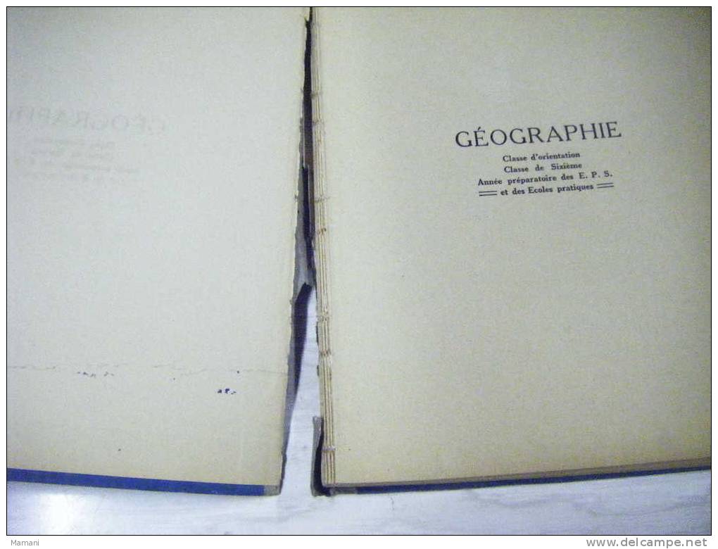 Geographie Classe De 6eme L.abensour .-librairie Classique Eugene Belin-programme De 30 Aout 1937 - 12-18 Ans