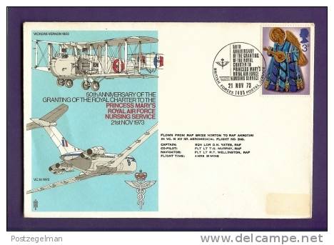 UK 1973 Mint Cover RAF Princess Mary´s - Airplanes