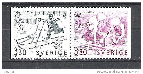 Suède  Jeux D´enfant   Europa YT N° 1523A    **  MNH - Unused Stamps