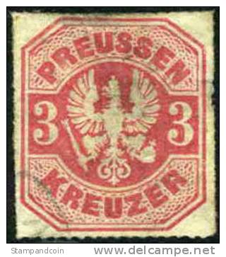 Prussia #25 Used 3kr Rose From 1867 - Afgestempeld
