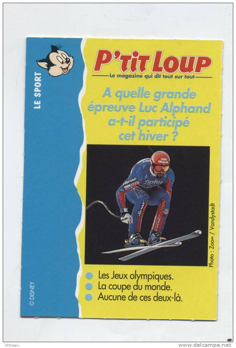 Fiche P'tit Loup Ski Alphand - Winter Sports