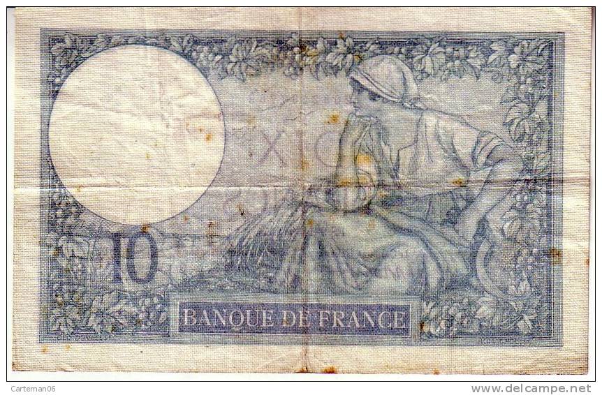 Billet - 10 Francs Minerve - 1941 - N.83298 - 10 F 1916-1942 ''Minerve''