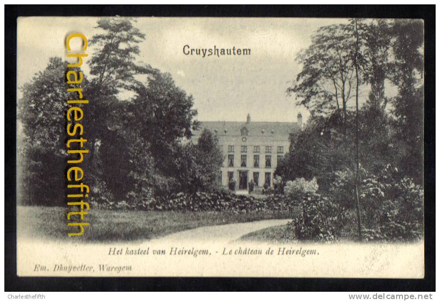 CRUYSHAUTEM (Kruishoutem) -** Niet Courante Editie !! ** - Kasteel Herlegem - Uitg Dhuyvetter Waregem - TOPSTAAT - Kruishoutem