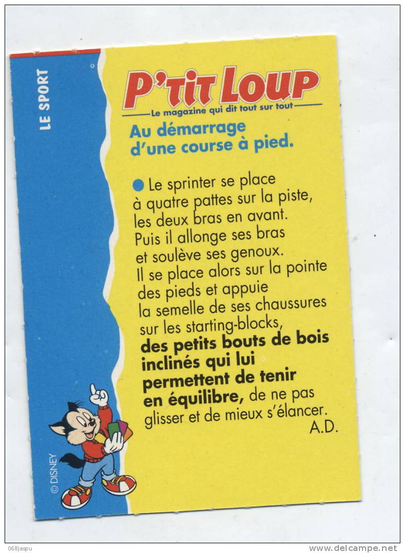 Fiche P'tit Loup Athletisme Course Starting-block - Athlétisme