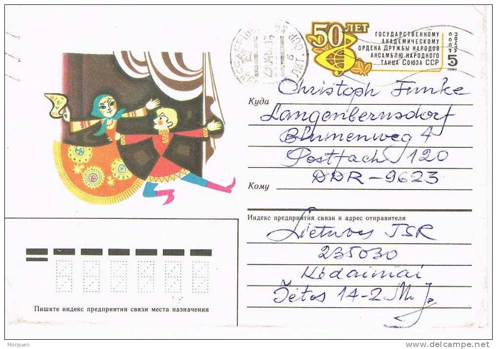 Entero Postal LITUANIA 1987 ( U.R.S.S)  Tema Teatro Y Musica - Stamped Stationery