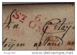 BELGIQUE : 1828:Précurseur:NAMUR Pour CHARLEROI.Oblit.Griffe Namur Noir. - 1815-1830 (Holländische Periode)
