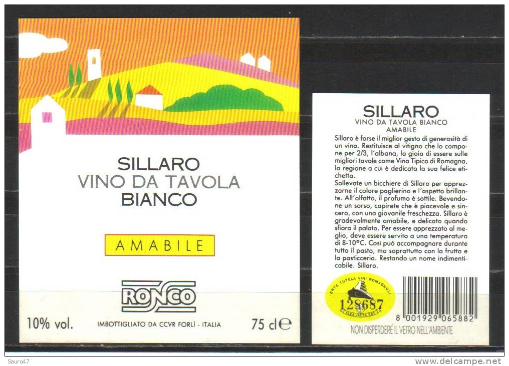 ET005 - SILLARO Vino Da Tavola Bianco Amabile - RONCO - White Wines